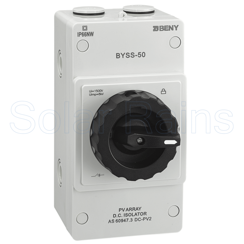 ZJ Beny BYSS Series Non-polarity DC Isolator Switch, 35A at 1500V or 50A at 1000V