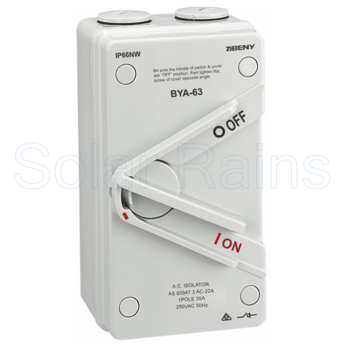 ZJ Beny BYA-63 Series Weatherproof AC Isolation Switch