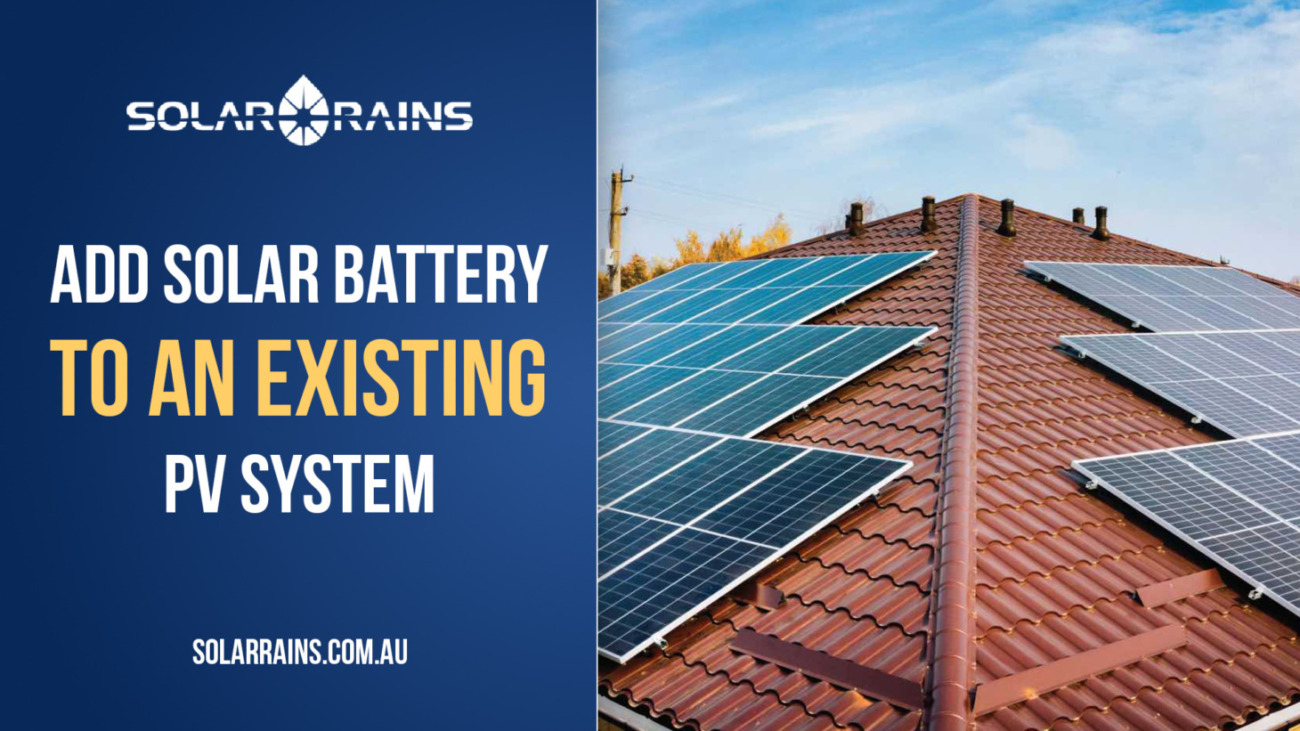 add a solar battery to an existing PV system on rooftop