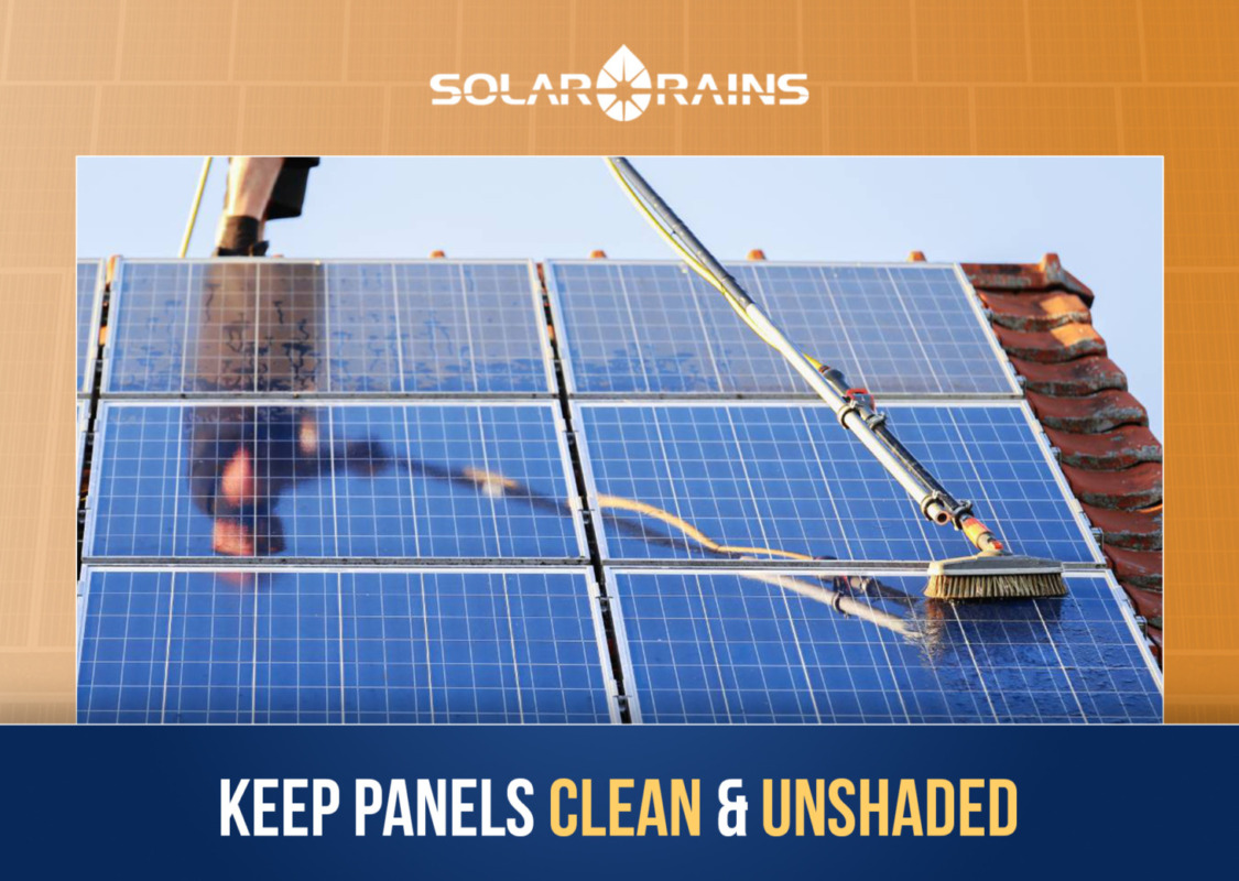 Keep Panels Clean & Unshaded
