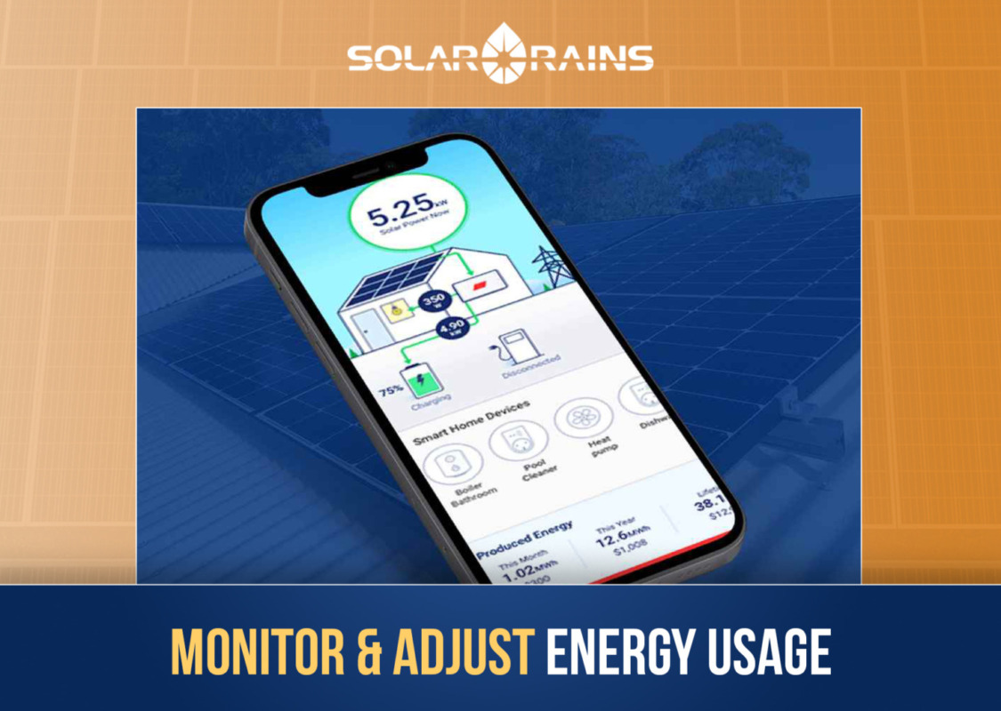Monitor & Adjust Energy Usage home battery by app on smartphont