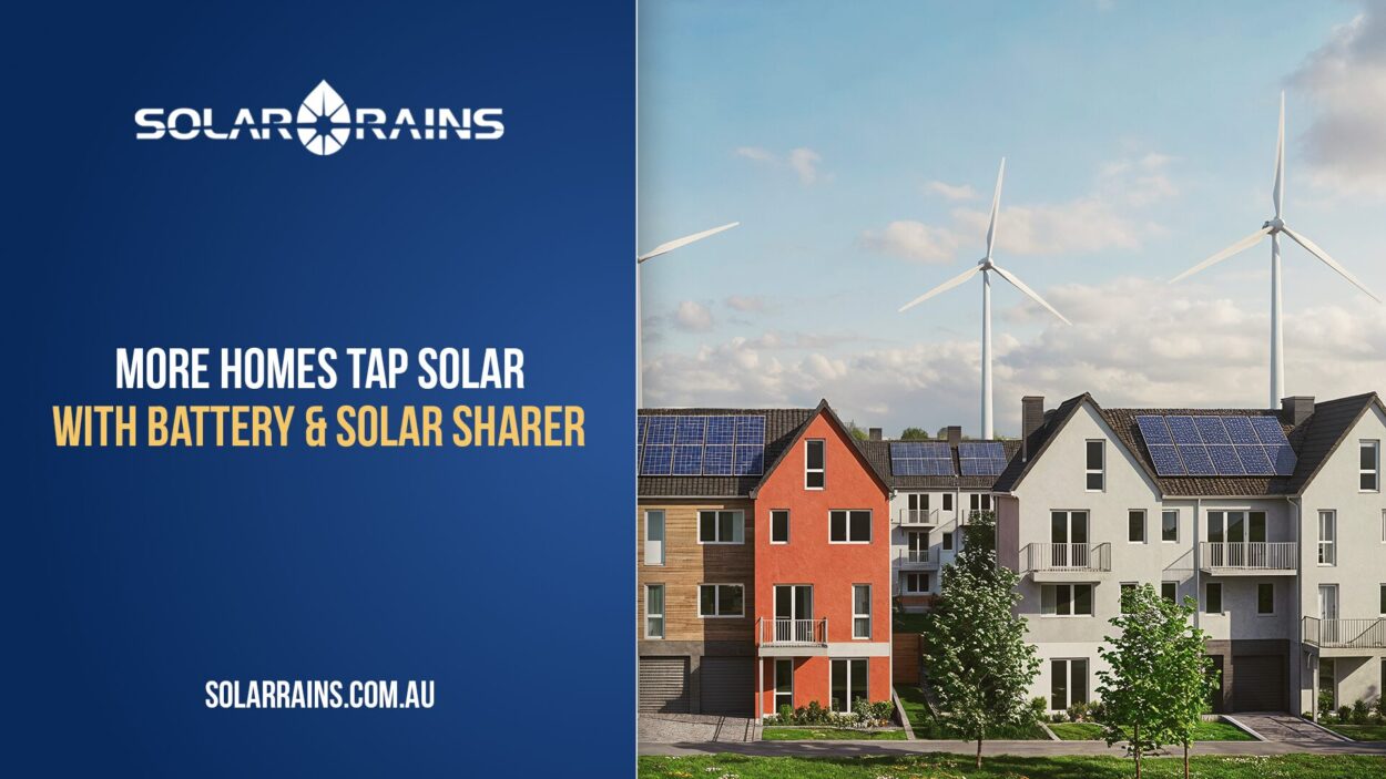 More Australian homes access solar power with solar battery and Solar Sharer