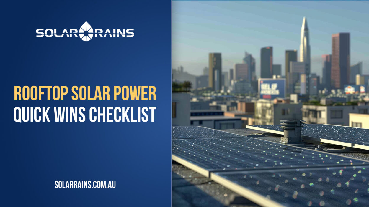 Rooftop Solar Power Quick Wins Checklist