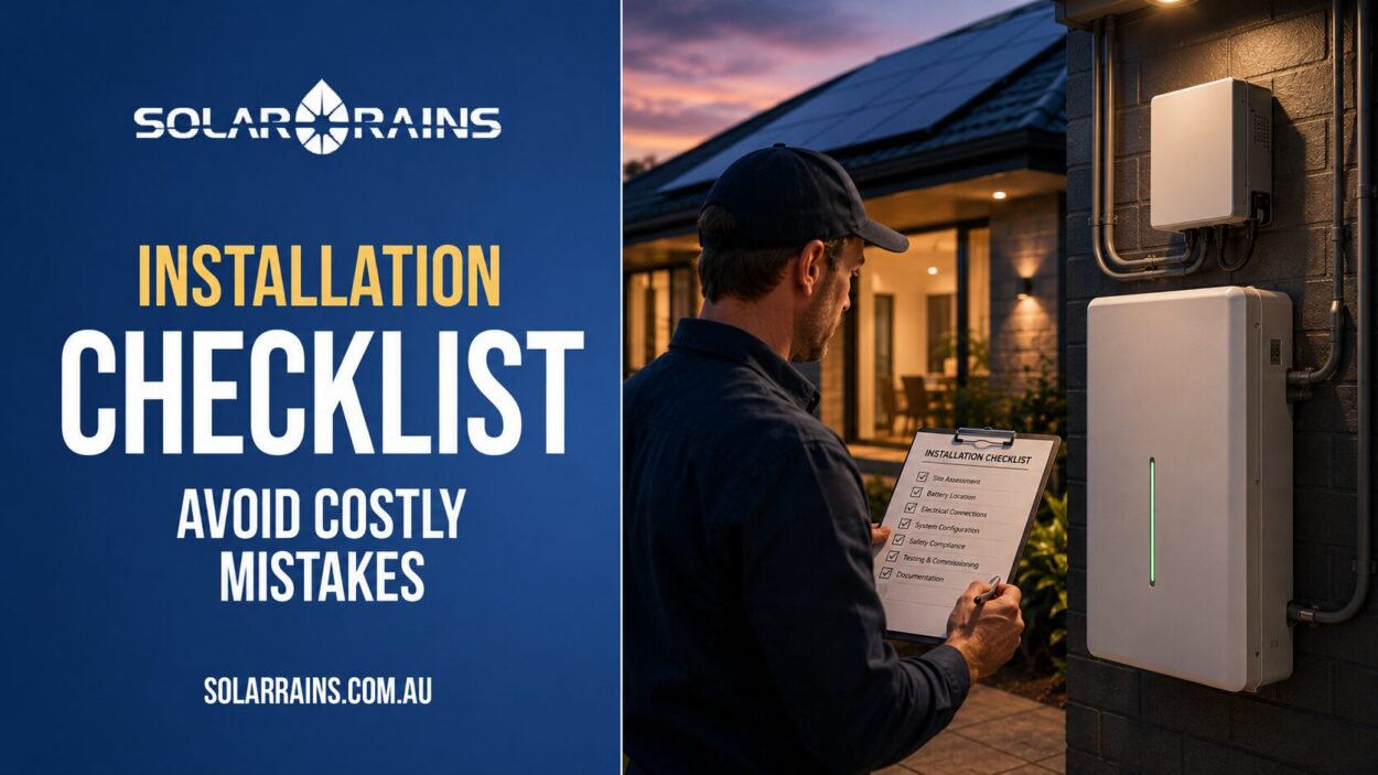Solar Battery Install Checklist
