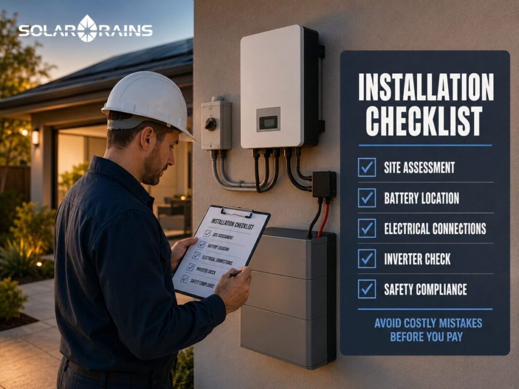 Solar Battery Install Checklist