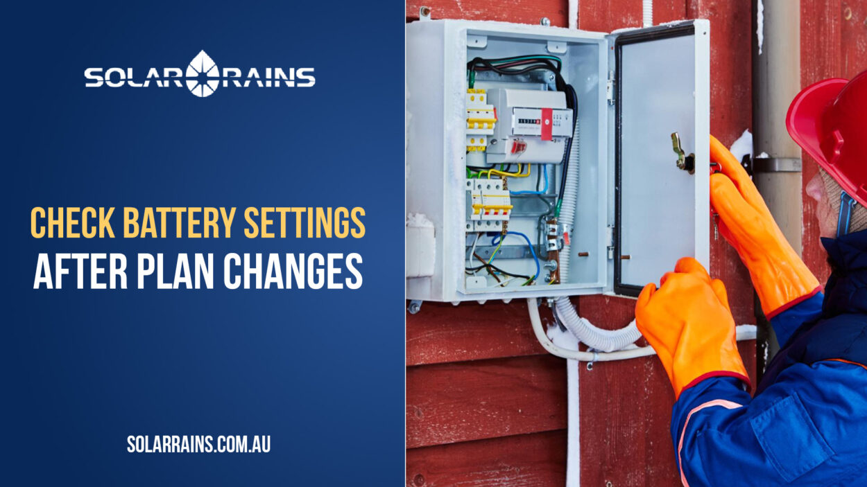 Check Solar Battery Settings After Plan Changes